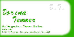 dorina temmer business card